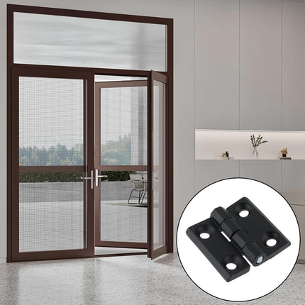 Black Butt Hinge Zinc Alloy Door Hinge Heavy Duty Boat Hatch Hinges Residential Bed Room Hinge for Doors Hardware 1.96" x 1.88" -4pcs.