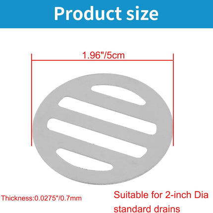 Drain Cover Grates Fit 2-inch Dia Drain, Stainless Steel Drainage Grate Cover Round Replacement Floor Drain Strainer for Shower, Bathroom Floor, Balcony, and Outdoor Garden Drains -10pcs.