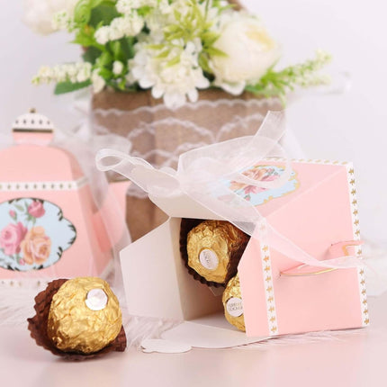 Efavormart 25 Pack 4" Mini Teapot Favor Boxes with Ribbon, Dusty Rose Cardstock Tea Time Gift Containers for Weddings, Birthdays, Bridal Showers, and Event Decoration.