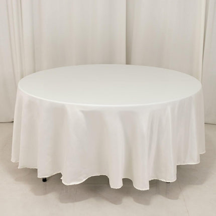 Efavormart Ivory Seamless Lamour Satin Round Tablecloth - 108".