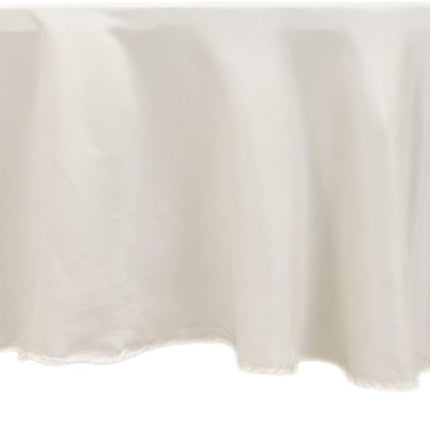 Efavormart Ivory Seamless Lamour Satin Round Tablecloth - 108".
