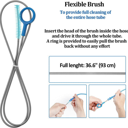 2 Set 8 in 1 Hydration Bladder Cleaning Kit Includes 3 Different Brushes and Drying Collapsible Bladder Frame, Water Reservoir Backpack Cleaning Kit.