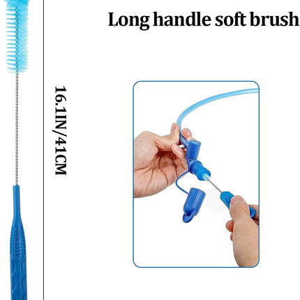 2 Set 8 in 1 Hydration Bladder Cleaning Kit Includes 3 Different Brushes and Drying Collapsible Bladder Frame, Water Reservoir Backpack Cleaning Kit.