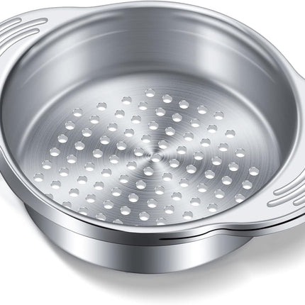 1 Piece Tuna Can Strainer Stainless Steel Food Strainer Sieve Metal Press Lid Canning Colander Oil Drainer Tuna Filter for Beans Vegetables.