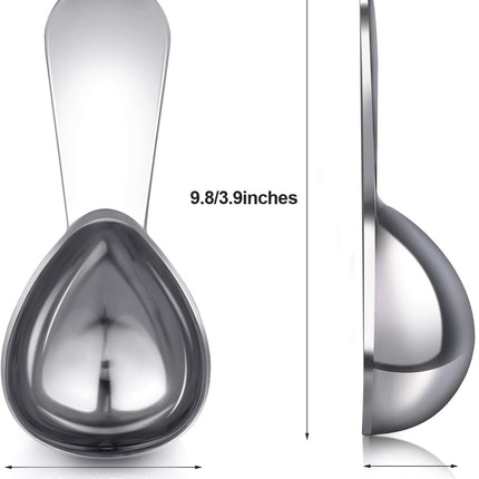 3 Pieces Coffee Scoop Tablespoon Measuring Spoons Stainless Steel Coffee Scoops Short Handle Tablespoon for Tea Sugar Kitchen Gifts(15 ml,Silver).