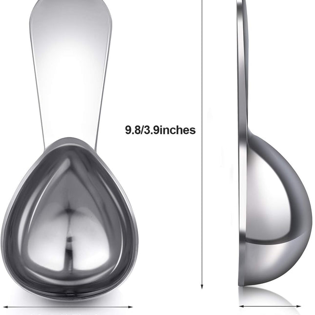 3 Pieces Coffee Scoop Tablespoon Measuring Spoons Stainless Steel Coffee Scoops Short Handle Tablespoon for Tea Sugar Kitchen Gifts(15 ml,Silver).