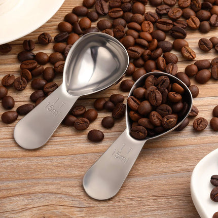 3 Pieces Coffee Scoop Tablespoon Measuring Spoons Stainless Steel Coffee Scoops Short Handle Tablespoon for Tea Sugar Kitchen Gifts(15 ml,Silver).
