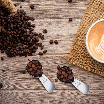 3 Pieces Coffee Scoop Tablespoon Measuring Spoons Stainless Steel Coffee Scoops Short Handle Tablespoon for Tea Sugar Kitchen Gifts(15 ml,Silver).