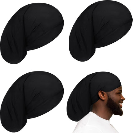 4 Pieces Unisex Dreadlock Cap Long Hair Dreads Head Wrap Sleeping Cap Hair Accessories Sleep Bonnet for Men Women.