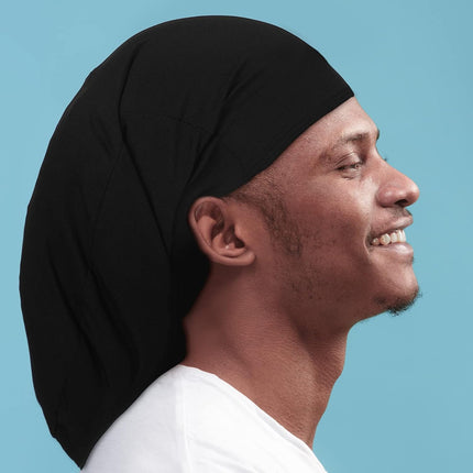 4 Pieces Unisex Dreadlock Cap Long Hair Dreads Head Wrap Sleeping Cap Hair Accessories Sleep Bonnet for Men Women.