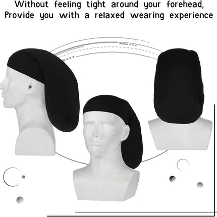 4 Pieces Unisex Dreadlock Cap Long Hair Dreads Head Wrap Sleeping Cap Hair Accessories Sleep Bonnet for Men Women.