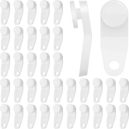 100 Pieces Traverse Rod Slides Curtain Replacement White Plastic Snap in Traversing Slides Track Glider Window Door Shower Curtain Accessories.
