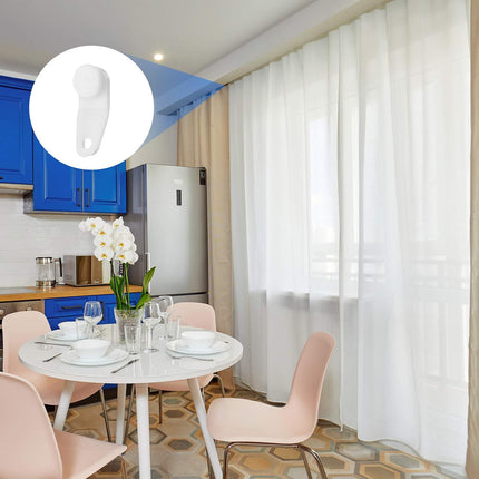 100 Pieces Traverse Rod Slides Curtain Replacement White Plastic Snap in Traversing Slides Track Glider Window Door Shower Curtain Accessories.