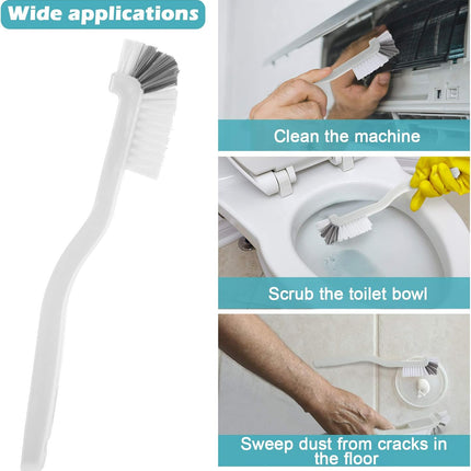 5 Piece Cleaning Dish Scrub Brush Kitchen Sink Bathroom Brushes, Household Pot Pan Dishwasher Edge Corners Grout Deep Cleaning Brush with Stiff Bristles (White and Black).