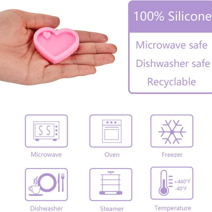 4 Pieces Heart Resin Keychain Molds for Epoxy Resin Easter Mother's Day Silicone Fondant Molds Love Keychain Gift with 20 Pieces Key Rings for DIY Decoration, Homemade Dessert.