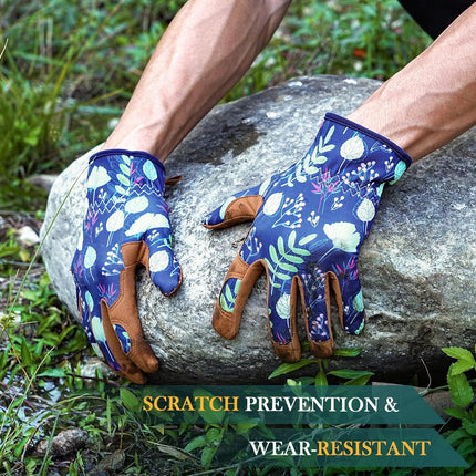 Gardening Gloves for Women, Breathable leather Garden Gloves with Grip, Thorn-Proof Puncture-Resistant Work Gloves.