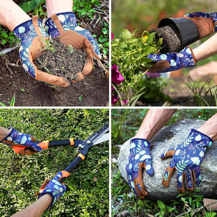 Gardening Gloves for Women, Breathable leather Garden Gloves with Grip, Thorn-Proof Puncture-Resistant Work Gloves.