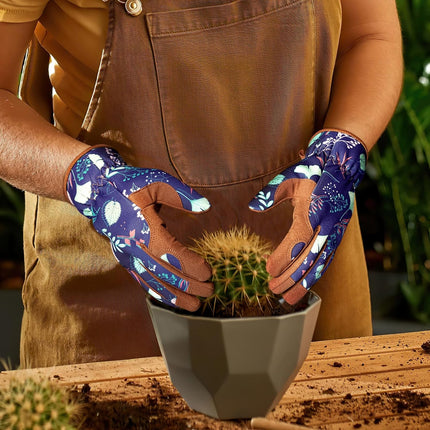 Gardening Gloves for Women, Breathable leather Garden Gloves with Grip, Thorn-Proof Puncture-Resistant Work Gloves.
