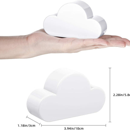 4 Pieces Cloud Magnetic Key Holder for Wall Key Rack Organizer Keychains Hooks with Adhesive for Door(White).