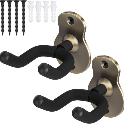2 Pcs Crossbow Hanger for Wall Vertical Rack Wall Mount Metal Gun Holder Compound Bow Hanger Holder Displays Rack Shotgun Hooks Rifle Storage Securely Holds Airsoft Firearm.
