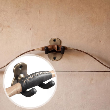 2 Pcs Crossbow Hanger for Wall Vertical Rack Wall Mount Metal Gun Holder Compound Bow Hanger Holder Displays Rack Shotgun Hooks Rifle Storage Securely Holds Airsoft Firearm.