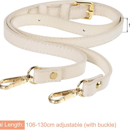 Purse Strap, Leather Adjustable Replacement Strap for Women's Crossbody Handbags Bag, 0.6" Wide, 41-51" Long (Beige).