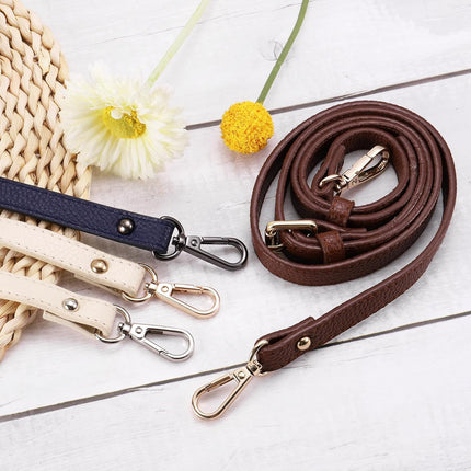 Purse Strap, Leather Adjustable Replacement Strap for Women's Crossbody Handbags Bag, 0.6" Wide, 41-51" Long (Beige).