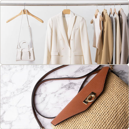 Purse Strap, Leather Adjustable Replacement Strap for Women's Crossbody Handbags Bag, 0.6" Wide, 41-51" Long (Beige).