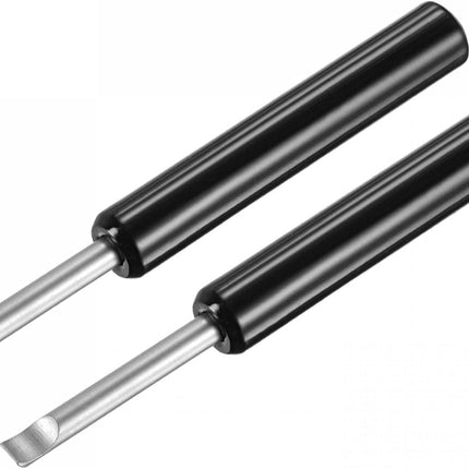 Watch Back Cover Opener, Case Remover Tool, 5mm Width Pry Bar ABS Handle Battery Remover Repair Replacing Watchmaker Tools, Black 2 Pcs.