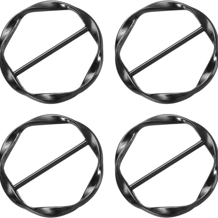 T-shirt Clips, Clothes Knotting Buckle Ring Wrap Holder for Women Scarf, Loose T-shirt.