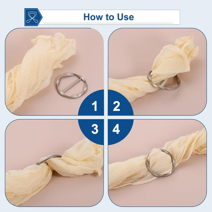 T-shirt Clips, Clothes Knotting Buckle Ring Wrap Holder for Women Scarf, Loose T-shirt.