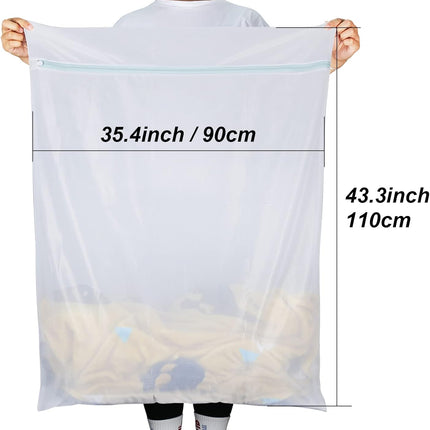 Extra Large Mesh Laundry Bags, 2 Pack 43 x 35 inch Jumbo Delicates Bag for Washing Machine, Large Mesh Bags for Delicates, Coats, Blankets, Bedding, Toys, Pet Items.