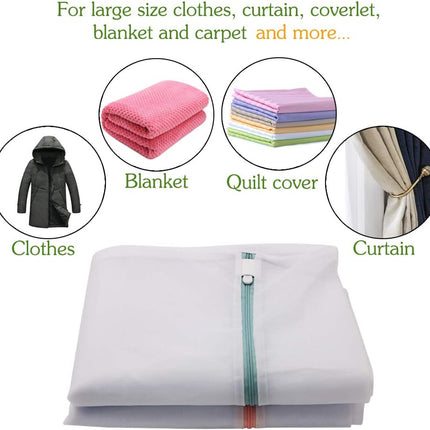 Extra Large Mesh Laundry Bags, 2 Pack 43 x 35 inch Jumbo Delicates Bag for Washing Machine, Large Mesh Bags for Delicates, Coats, Blankets, Bedding, Toys, Pet Items.