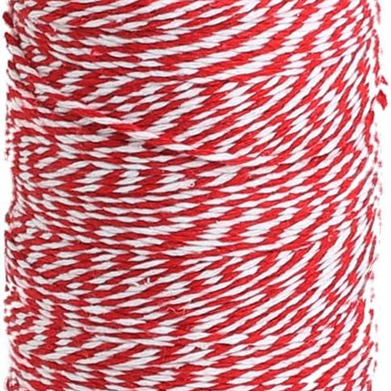 Red and White Twine, 656 Feet 200m Cotton Bakers Twine Ribbon for Baking, Butchers, Crafts, Gift Wrapping, Christmas Holiday Decorations.