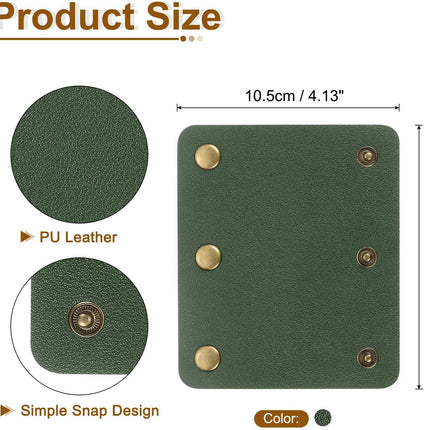 4Pcs Handbag Handle Cover, PU Leather Luggage Handle Wraps, Luggage Grip Protector for Purse Tote Bag Suitcase, Dark Green.