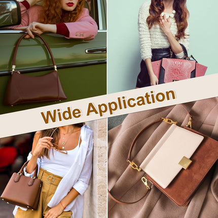 4Pcs Handbag Handle Cover, PU Leather Luggage Handle Wraps, Luggage Grip Protector for Purse Tote Bag Suitcase, Dark Green.