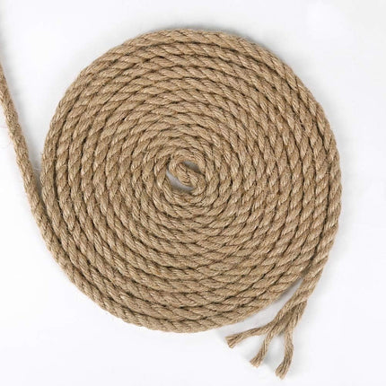 8mm Jute Rope, 50 Feet Heavy Duty and Thick Twine Rope for Crafts, Gardening, Cat Scratching Post, Home Decor.