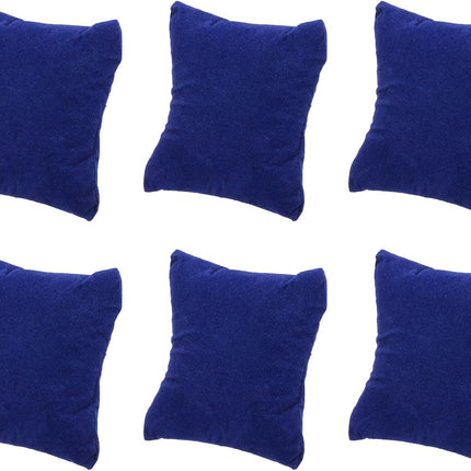 6Pcs Bracelet Watch Pillow, 3.54" x 3.15" Flannelette Jewelry Display Pillows for Bangle Cushions Display Storage, Blue.
