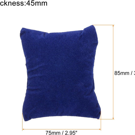 6Pcs Bracelet Watch Pillow, 3.54" x 3.15" Flannelette Jewelry Display Pillows for Bangle Cushions Display Storage, Blue.