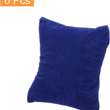 6Pcs Bracelet Watch Pillow, 3.54" x 3.15" Flannelette Jewelry Display Pillows for Bangle Cushions Display Storage, Blue.