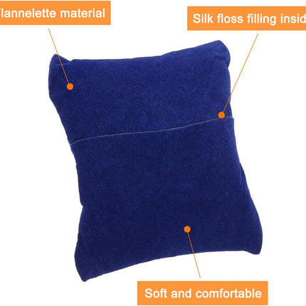 6Pcs Bracelet Watch Pillow, 3.54" x 3.15" Flannelette Jewelry Display Pillows for Bangle Cushions Display Storage, Blue.