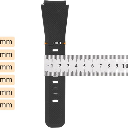 Watch Band Strap Loops, 18mm Width Rubber Fastener Rings Silicone Watch Holder Retainers for Watch Band Mix Color 6 Pcs.