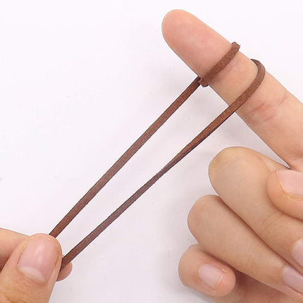 Leather String, 100 Yards 2.6mm Flat Suede Cord, Faux Leather Cord for Jewelry Making, Necklaces, Bracelets, Dream Catchers and DIY Crafts (Brown).