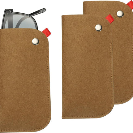 Portable Felt Glasses Case, Soft Slip-in Pouch Case, Ear Hanging Eyeglasses Bag Sunglasses Storage Pouch.