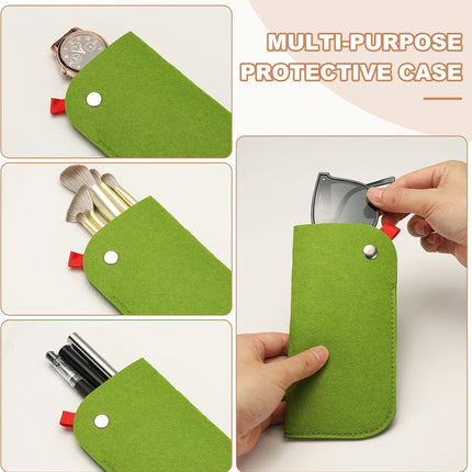 Portable Felt Glasses Case, Soft Slip-in Pouch Case, Ear Hanging Eyeglasses Bag Sunglasses Storage Pouch.