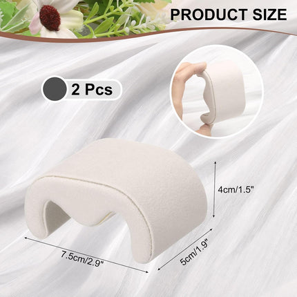 2pcs Watch Case Pillows, M Shaped Watch Display Pillow Velvet Watch Cushion Replacement for Watch Bracelet Display Storage Beige.