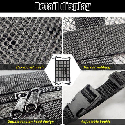 Car Ceiling Cargo Net Pocket, 30" x 21.2", Droop Less Car Storage Organizer, Strengthen Load Bearing Double Layer Mesh Organizer, SUV, Trucks, Camping, Road Trip Essentials.