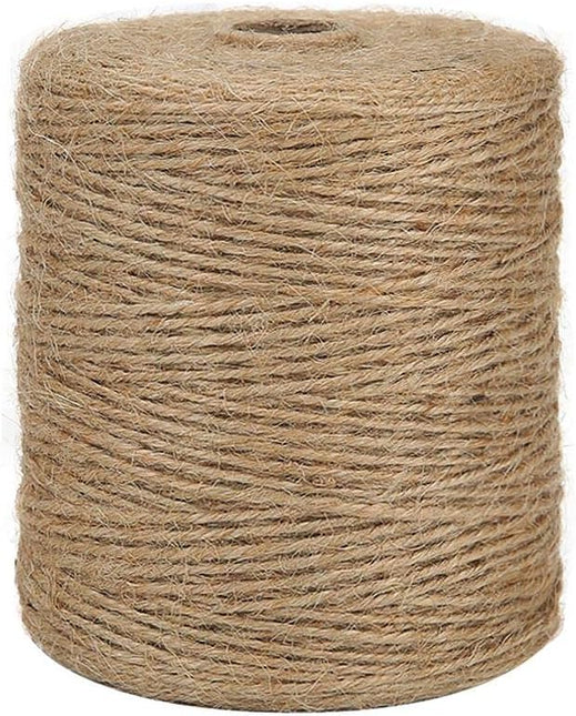 Natural Jute Twine, 984 Feet 2mm Garden Twine, Brown Jute String for Arts and Crafts, Gardening, Gift Wrapping, Bundling, Recycling.