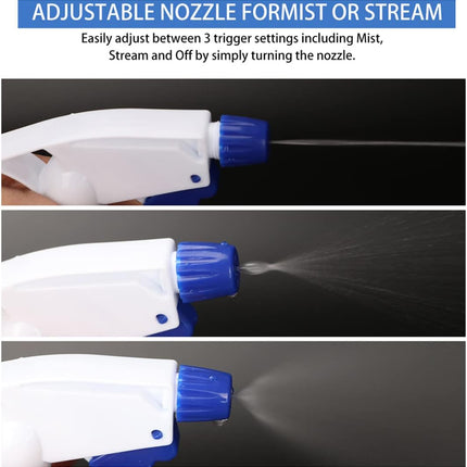 Spray Bottles Empty Spray Bottle 3 Pack Refillable Plastic Spray Bottles 750ML Leak Proof Water Spraying Bottle with Colorful Trigger Sprayer for Cleaning Gardening Household.