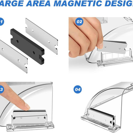 Air Vent Deflectors Adjustable Heat and Vent Cover Clear 2PCS Magnetic Air and Heat Deflector for Floor Vent Sidewalls and Ceiling Registers,8”-11”.